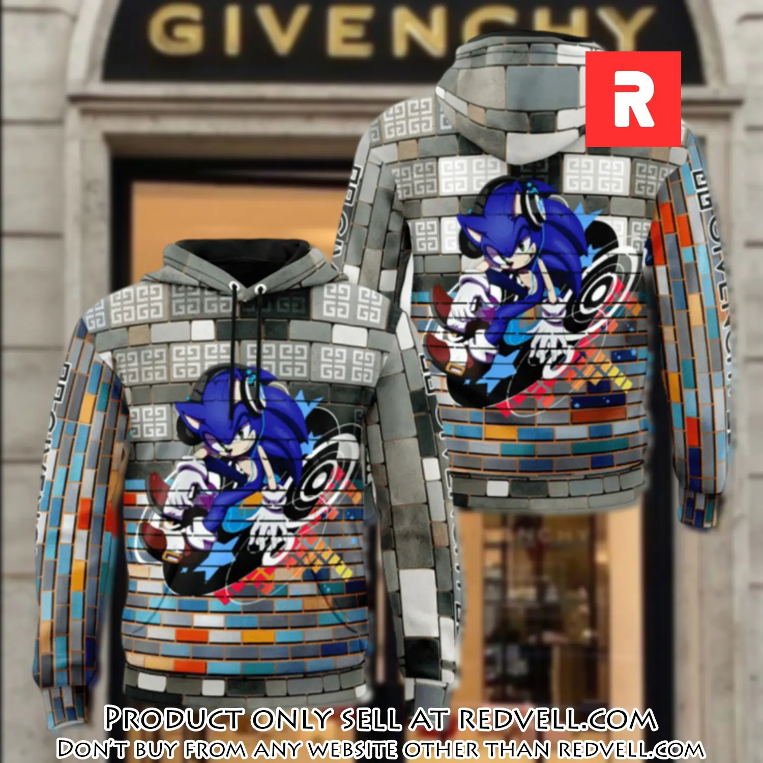 Givenchy sonic unisex hoodie luxury brand gifts  jh1861 rv4424420